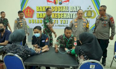 Sinergitas-Polres-Mojokerto-dan-Kodim-0815-Berikan-Layanan-Pengobatan-Gratis-Untuk-Warga