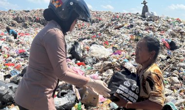 Peringati-Hari-Jadi-ke--76-Polwan-Polres-Jember-Salurkan-Bantuan-Sosial-di-TPA