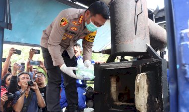 Polresta-Sidoarjo-Musnahkan-Barang-Bukti-Sabu-Senilai-Rp-30-Miliar