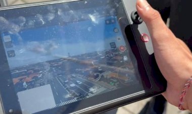 Korlantas-Polri-Perkuat-Pengawasan-Lalu-Lintas,-ETLE-Drone-Patrol-Presisi-Mengudara-di-Langit-Denpasar